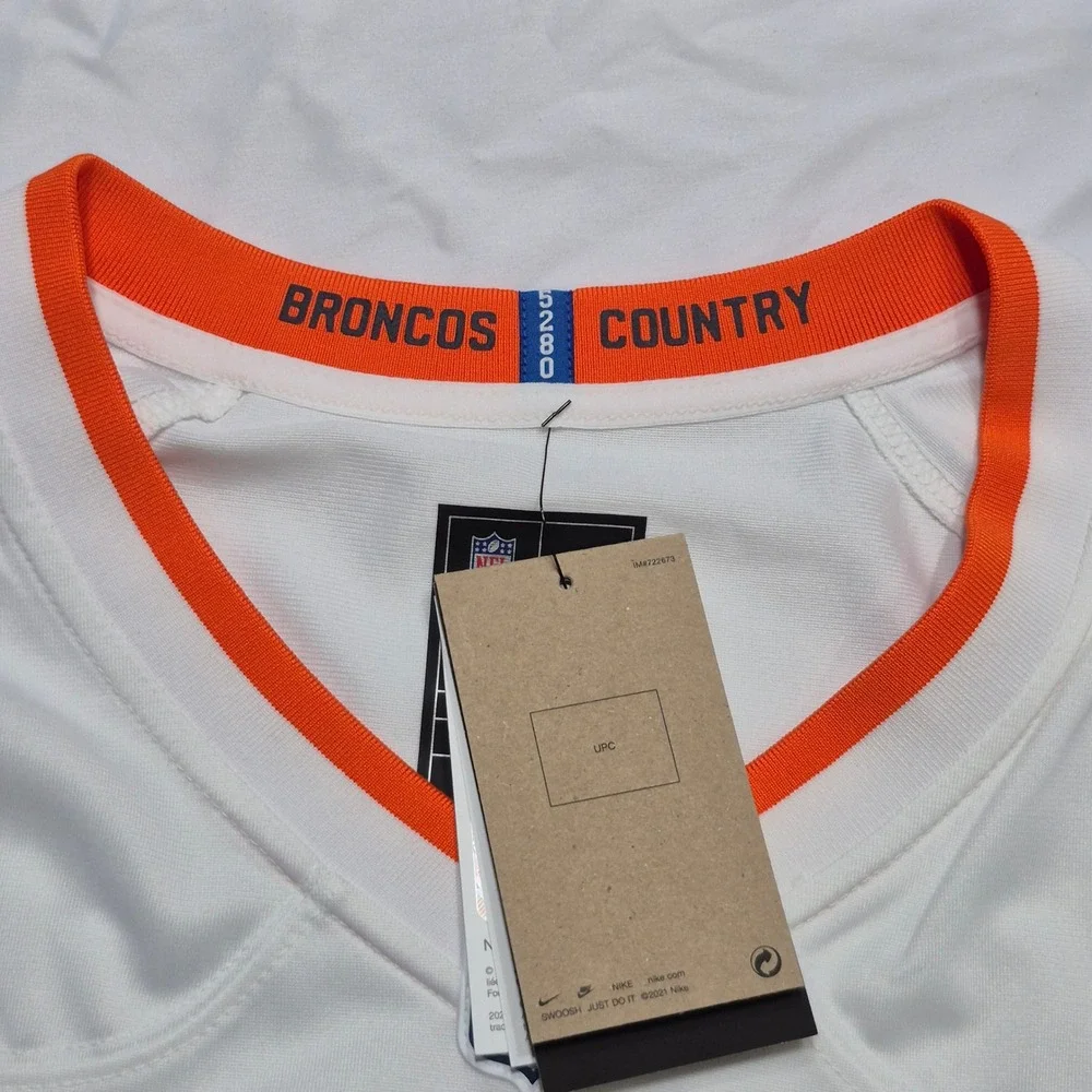 Russell Wilson Denver Broncos Nike Football Game Jersey White Men's Size 3XL